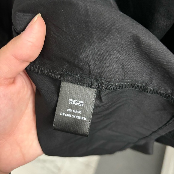 Torrid Midi Poplin Tiered Dress 3X Black NWT Puff Sleeves Elastic Waist - Picture 8 of 10